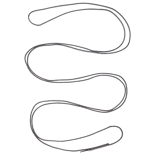 Grey and white climbing sling on a white background