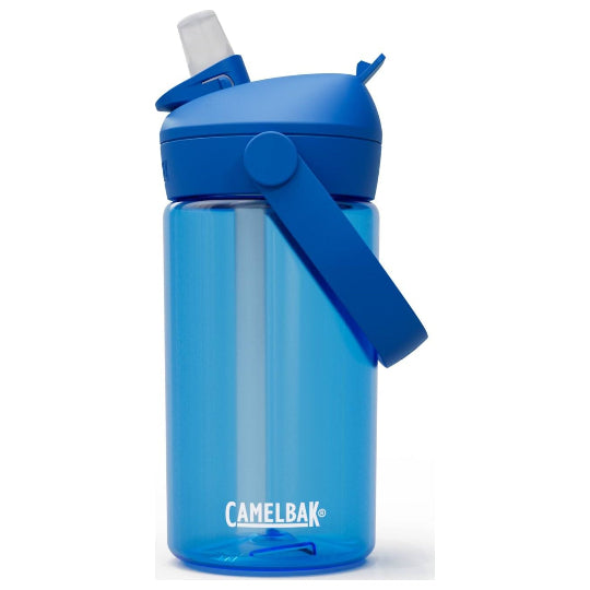 Blue CamelBak water bottle on a white background