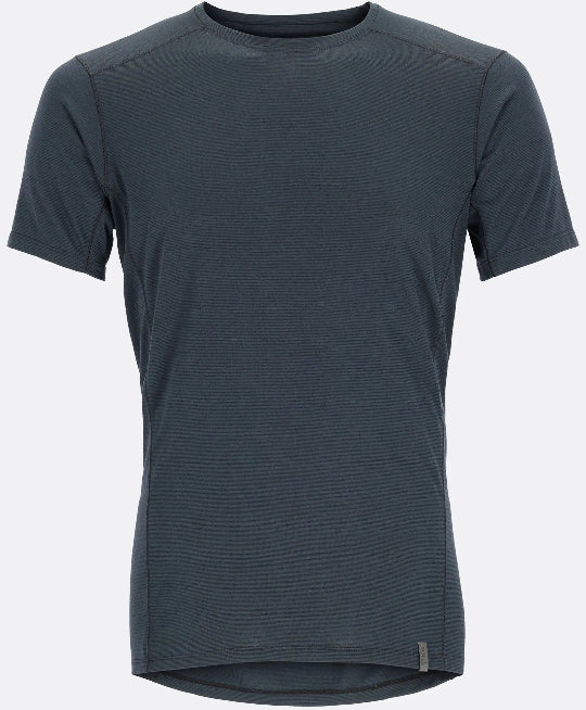 Dark gray t-shirt on a light gray background