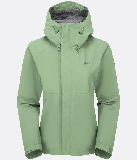 Green jacket with a brand logo on a white background