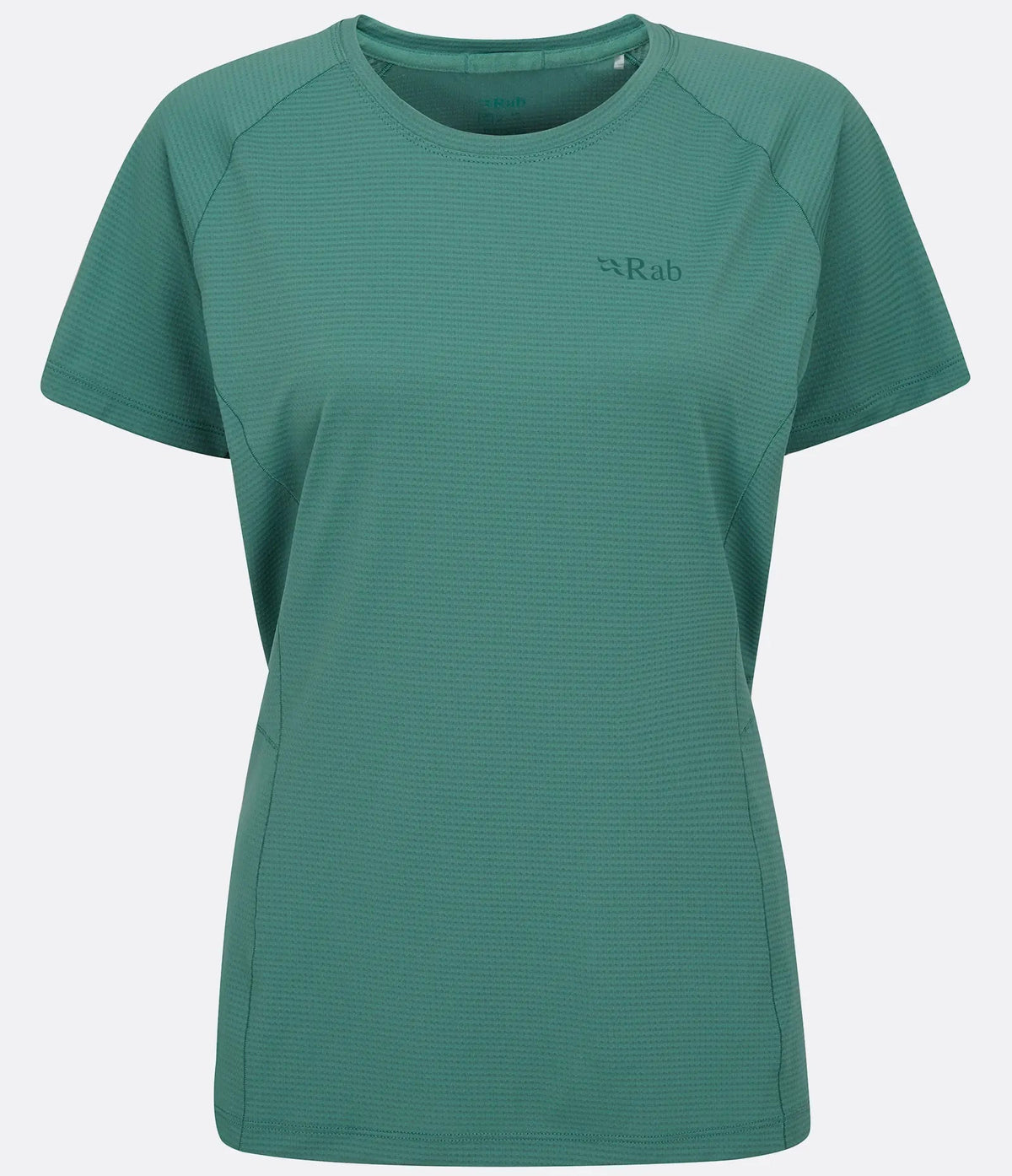 Green t-shirt with a brand logo on a white background