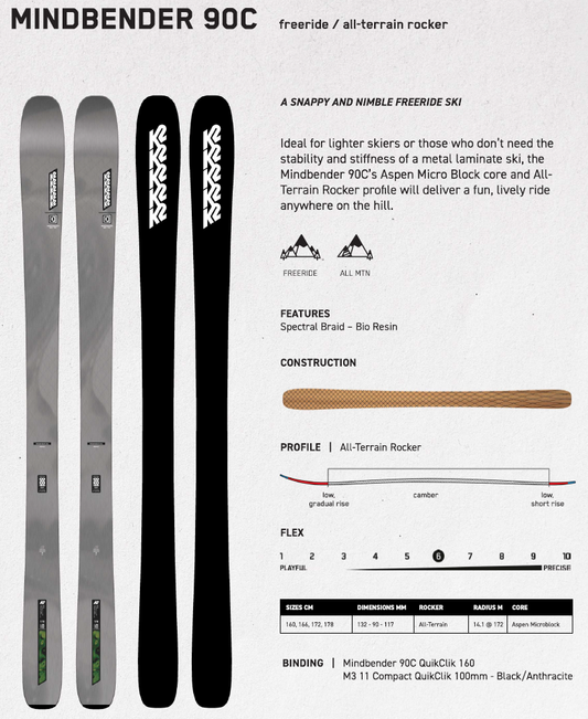 2026 Mindbender 90C with Quikclik Binding