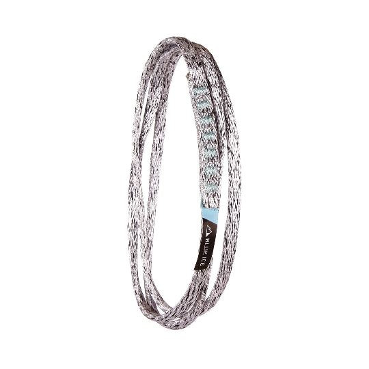 Climbing sling with a visible brand logo on a white background