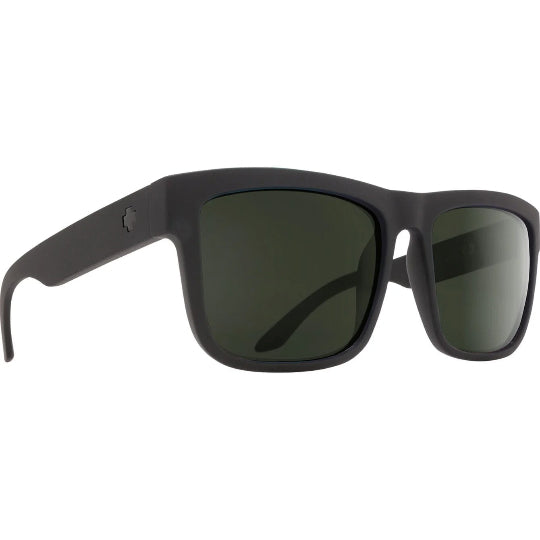 Black sunglasses with dark lenses on a white background