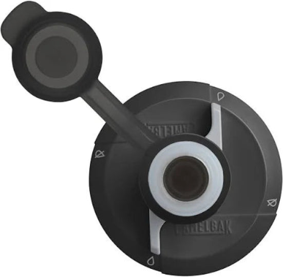 Black Camelbak podium lid on a white background